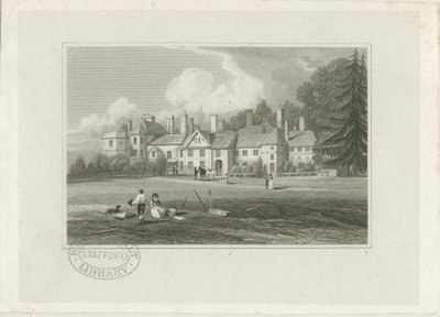 Hagley Hall: gravering, nd [1780-1847] av John Preston Neale