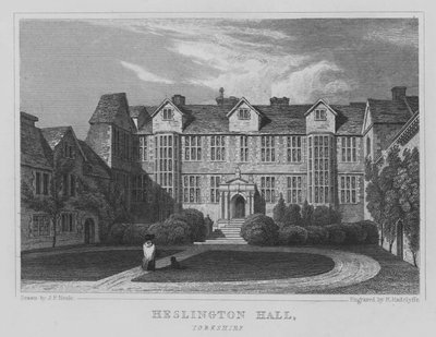 Heslington Hall, Yorkshire (gravering) av John Preston Neale
