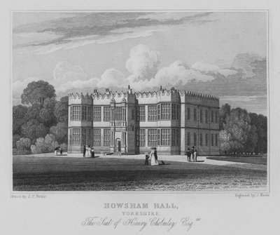 Howsham Hall, Yorkshire, The Seat of Henry Cholmley, Esquire (gravering) av John Preston Neale