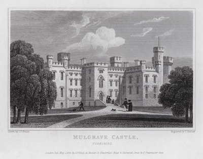Mulgrave Castle, Yorkshire (gravering) av John Preston Neale