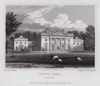 Newby Park, Yorkshire (gravering) av John Preston Neale