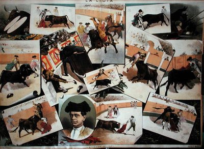 Tyrefektingssesongen 1885 (farge litho) av J. Palacios