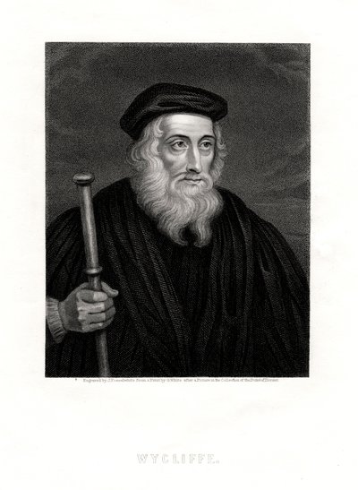 John Wycliffe, engelsk teolog, 1800-tallet av J. Posselwhite