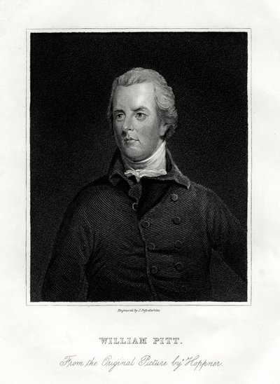 William Pitt den yngre , britisk statsmann, 1800-tallet av J. Posselwhite