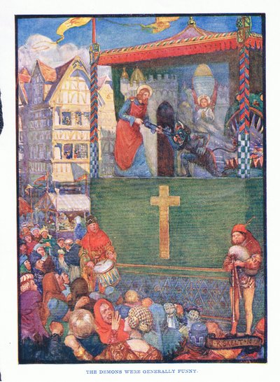 Demonene var generelt morsomme, fra English Literature pub.av T C & EC Jack, ca. 1920 av J. R. Skelton
