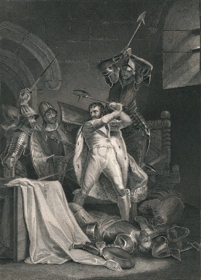 Richard II.s død, 1400, midten av 1800-tallet. av J. Rogers