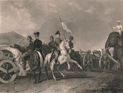 Nederlag og Dhoondiahs død ved Conaghull, 1800, tidlig på midten av 1800-tallet. av J. Rogers