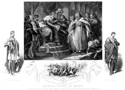 Edward, prins av Wales 1330-1376, 1800-tallet. av J. Rogers