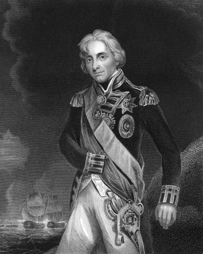 Horatio Nelson, 1. Viscount Nelson, engelsk marinesjef, c1798-c1805 c1857 av J. Rogers