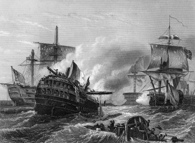 Lord Howes seier over franskmennene, 1. juni 1794, c1857 av J. Rogers