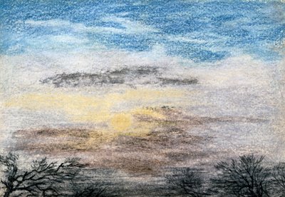 Chromatics of the Sky, 27. oktober 1883 (kritt og fargestift på papir) av J. S. Dyason