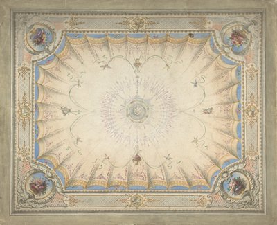 Takdesign for Boudoir, Ardgowan, ca. 1868. av J. S. Pearse.