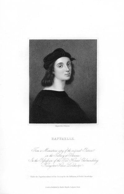 Raphael, italiensk renessansekunstner, c1836. av J. Thomson