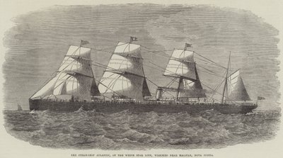 Steam-Ship Atlantic, fra White Star Line, forliste nær Halifax, Nova Scotia av J. Wells