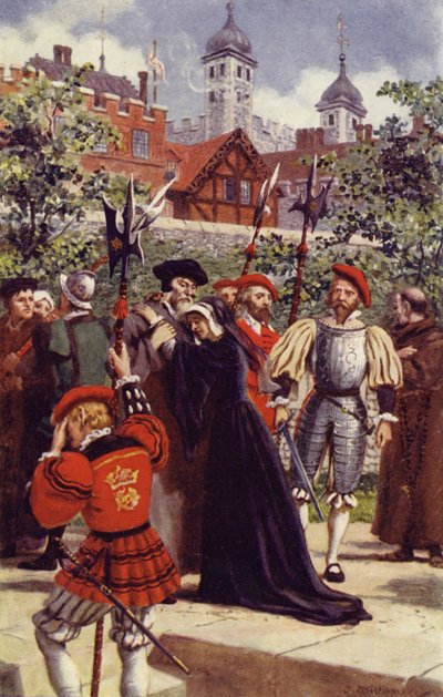 Sir Thomas Mores farvel til datteren (farge litho) av J. Williamson