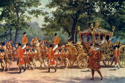Kroningstreneren, kroningsprosesjonen til kong Edward VII av J. Williamson