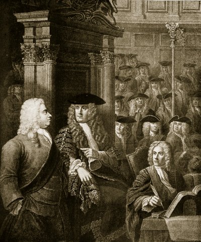 Underhuset i Walpoles administrasjon, illustrasjon fra 