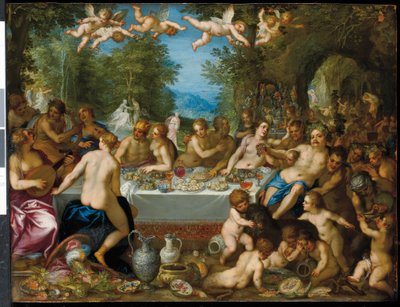 Gudenes fest: Ekteskapet mellom Bacchus og Ariadne av J. and Rottennhammer Hans I Brueghel