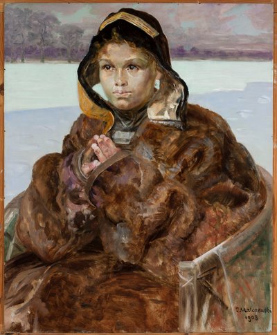 Bedende jente av Jacek Malczewski