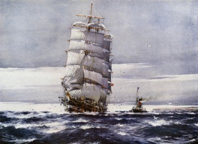 Clipper Ships: Carlisle Castle (farge litho) av Jack (after) Spurling