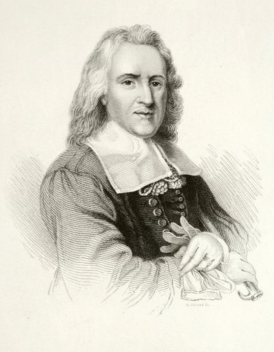 Izaak Walton , engelsk forfatter (gravering) av Jacob (after) Huysmans