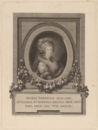 Marie-Thérèse, den hellige romerske keiserinne, 1792. av Jacob Adam