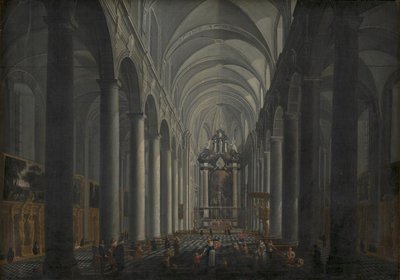 Interiør i jesuittkirken i Brugge av Jacob Balthasar Peeters