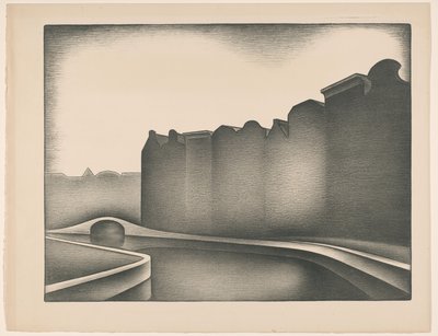 Hus på vannet av Jacob Bendien (signed by artist)