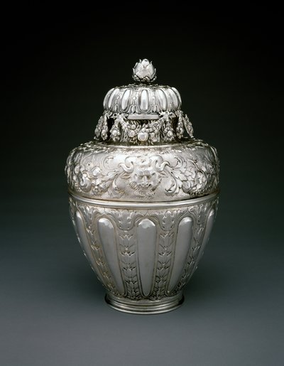 Ingefærkrukke med lokk, ca. 1677 (sterling sølv) av Jacob Bodendick