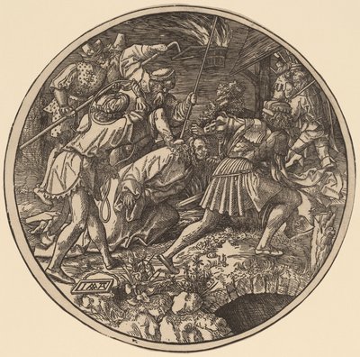 Kristus ledet bort etter hans arrestasjon av Jacob Cornelisz van Oostsanen