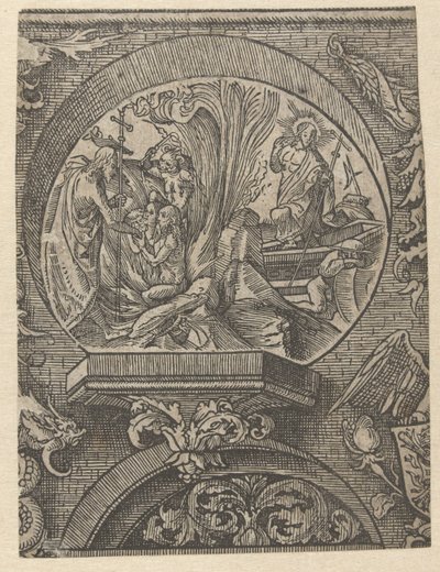 Kristi himmelfart og oppstandelse The Creed (serietittel) av Jacob Cornelisz van Oostsanen