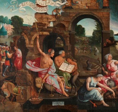 Saul og heksen fra Endor av Jacob Cornelisz van Oostsanen