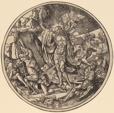 Oppstandelsen og de hellige kvinner på vei til Kristi grav av Jacob Cornelisz van Oostsanen