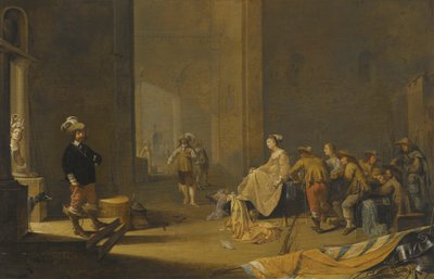 Et interiør i et vaktrom av Jacob Duck