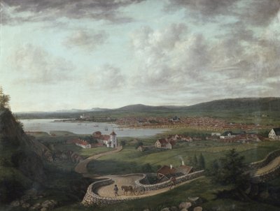 Christiania og omegn fra Egeberget av Jacob Edward Munch