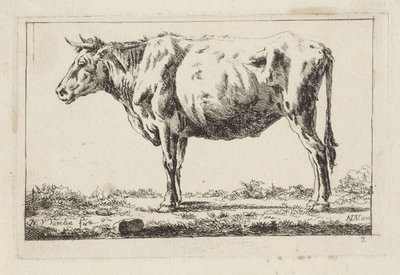 Stående ku, til venstre av Jacob Elias van Varelen