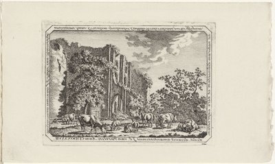 Storfe ved ruinene av Brederode av Jacob Elias van Varelen