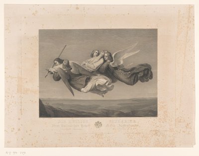 Saint Catherine of Alexandria båret til himmelen av engler av Jacob Felsing