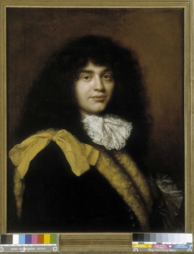 Portrett av en mann, sier mannen har en gul stropp av Jacob Ferdinand Voet