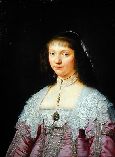 Portrett av en ung kvinne (olje på panel) av Jacob Fransz van der Merck