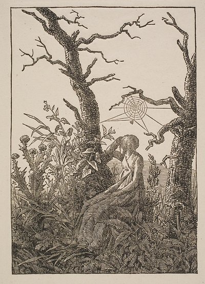 Melankoli. Kvinnen med edderkoppnettet av Jacob Friedrich