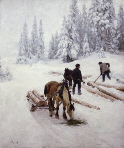 Flytting av tømmer av Jacob Gloersen