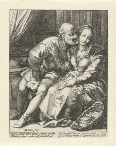 Avvisning av en gammel mann av Jacob Goltzius (II)