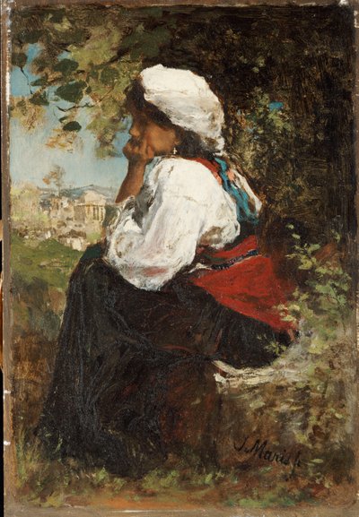 En romersk jente av Jacob Henricus or Hendricus Maris