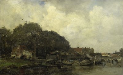 Utsikt over havnen av Jacob Henricus or Hendricus Maris