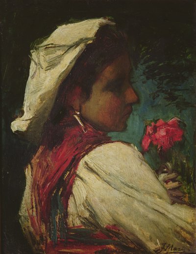 Italiensk jente, ca. 1866 av Jacob Henricus or Hendricus Maris