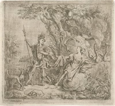 Venus prøver å stoppe Adonis fra å jakte av Jacob Herreyns (I)