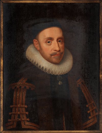 Gustav II Adolf av Sverige (1594-1632) - Maleri av Jacob Hoefnagel (1575-rundt 1630), olje på tre (65x48 cm) av Jacob Hoefnagel