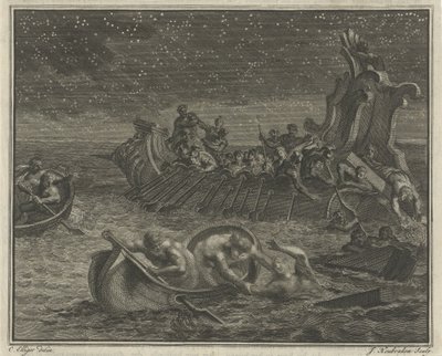 Bysseskip redder skipbruddene av Jacob Houbraken
