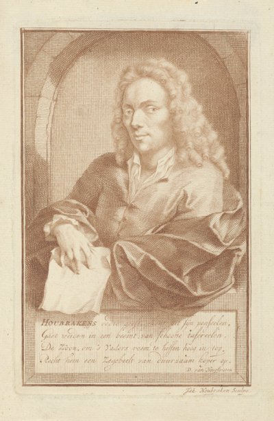 Portrett av Arnold Houbraken av Jacob Houbraken